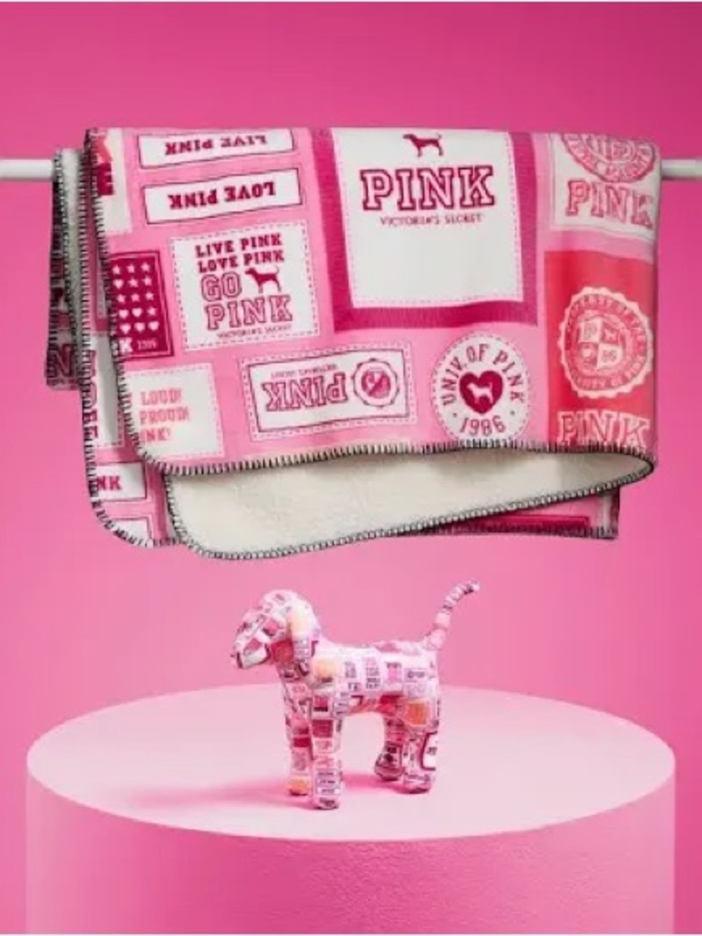 PINK Friday Mystery Mini Dog +
Cozy Plush Blanket